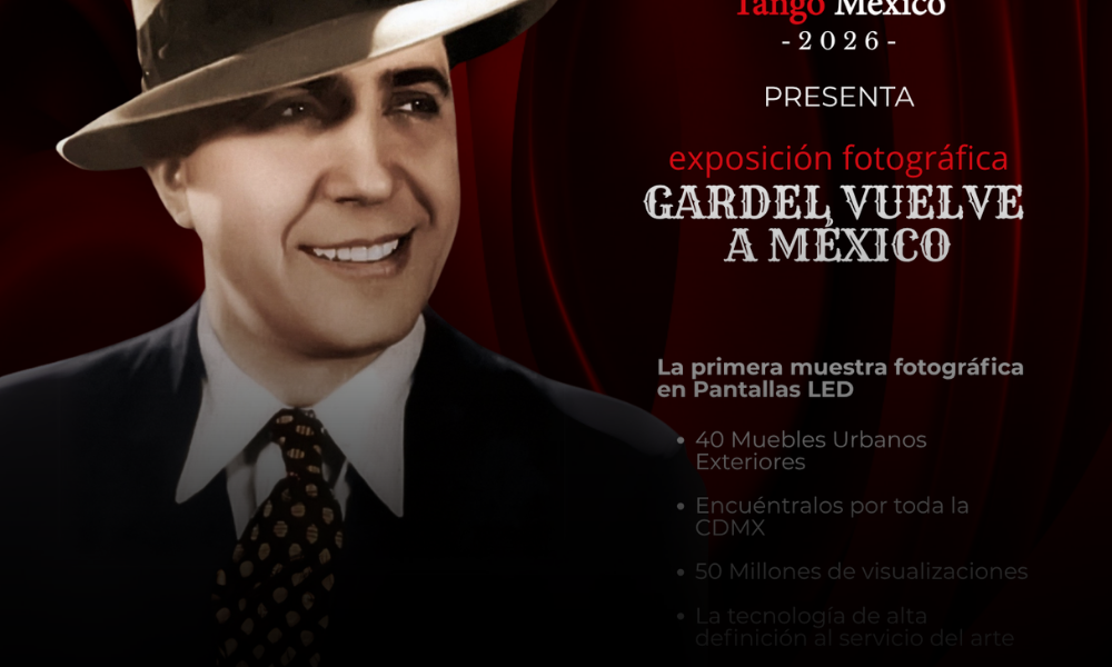 La histórica muestra urbana sobre Carlos Gardel concluye en CDMX